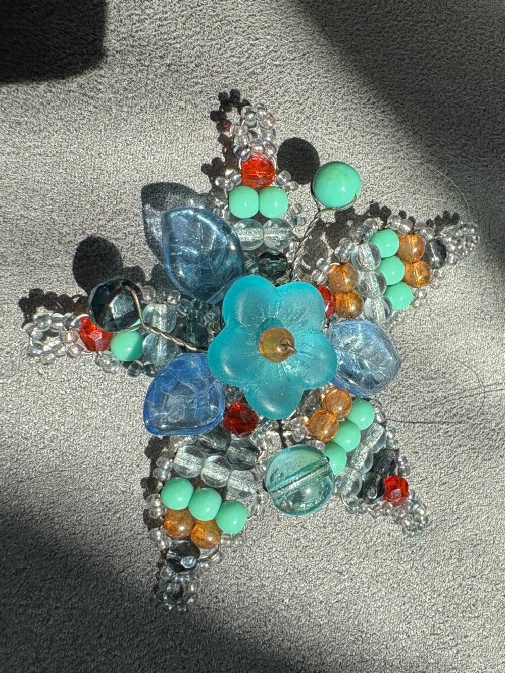 Vintage Beaded Brooch